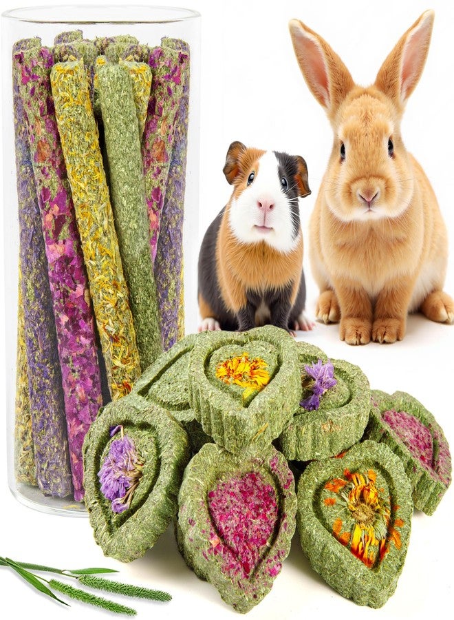 Sofier Timothy Hay Treats Rabbit Toys Bunny Guinea Pig Hamster Natural Chews for Teeth Handmade Rabbit Chews and Treats Chinchilla Rat Gerbil - Image 1